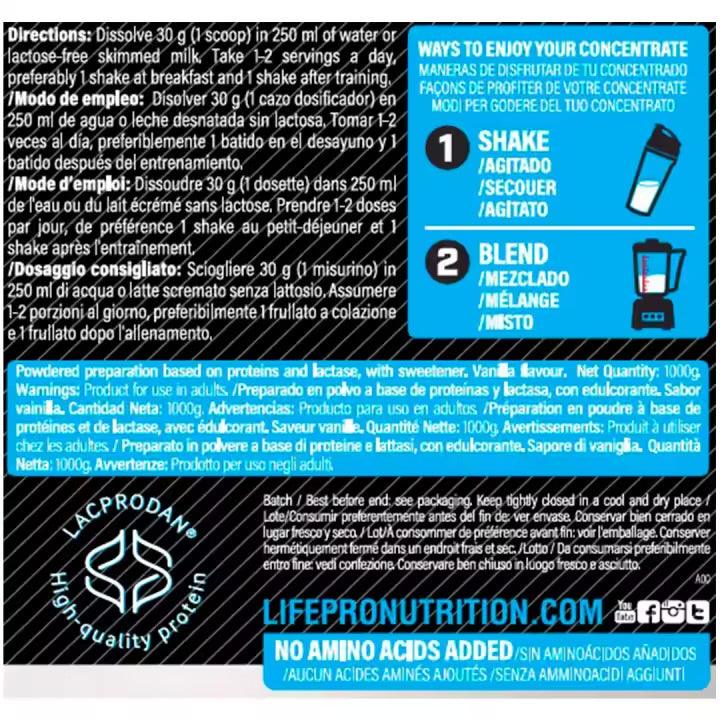 Life Pro WHEY Protein 1 kg | Helado de vainilla - Unbroken Fitness Shop