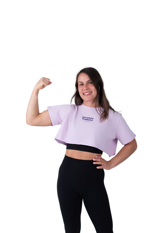 Hábitos de Qualidade Crop top roxo