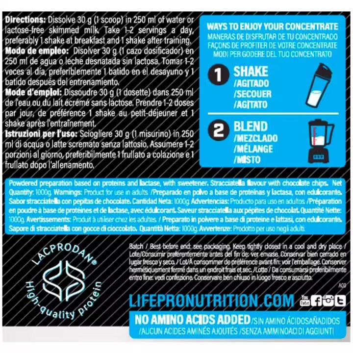 Life Pro WHEY Protein 1 kg | Stracciatella - Unbroken Fitness Shop