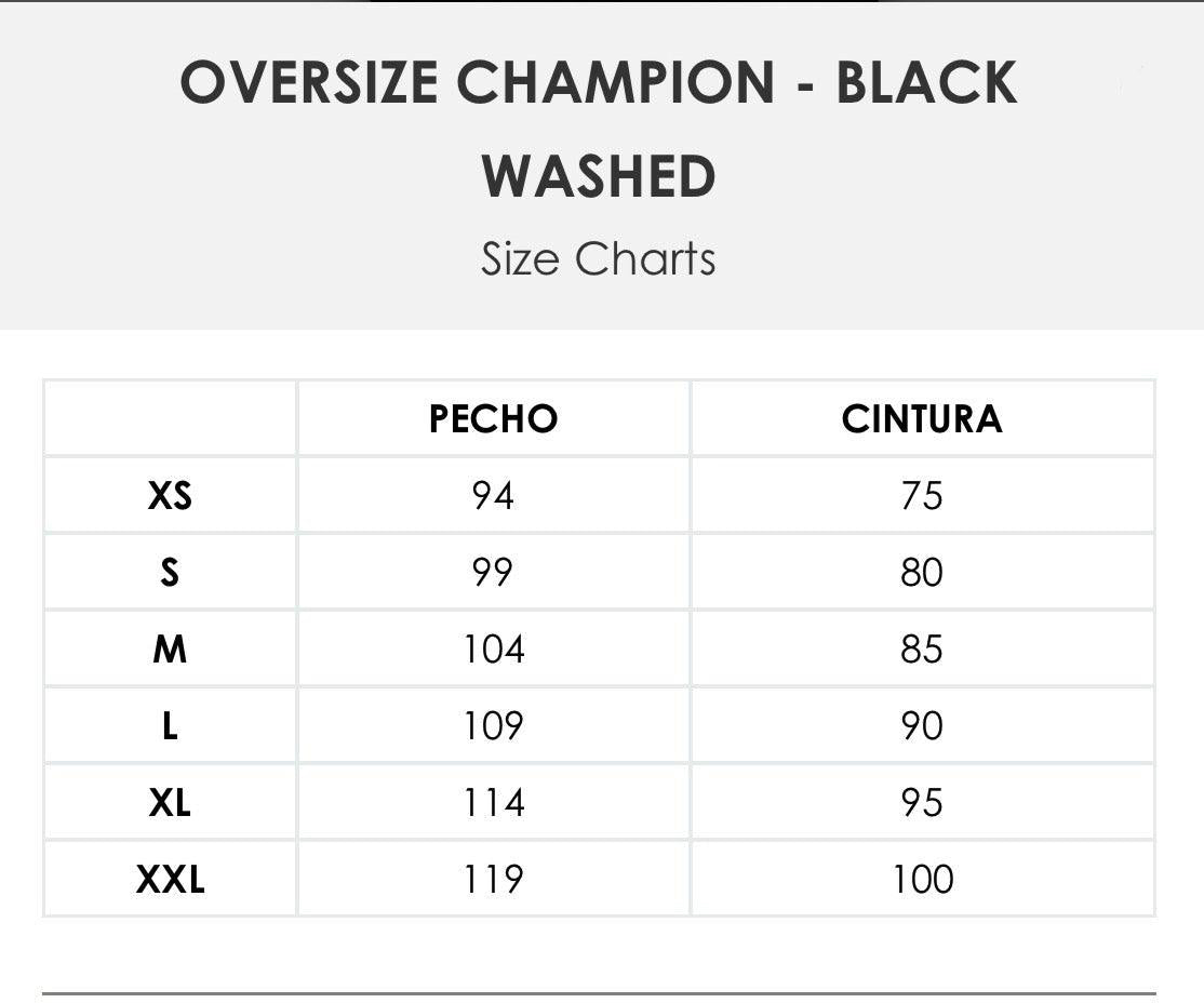Champions oversize dark washed - Unbroken Fitness Shop