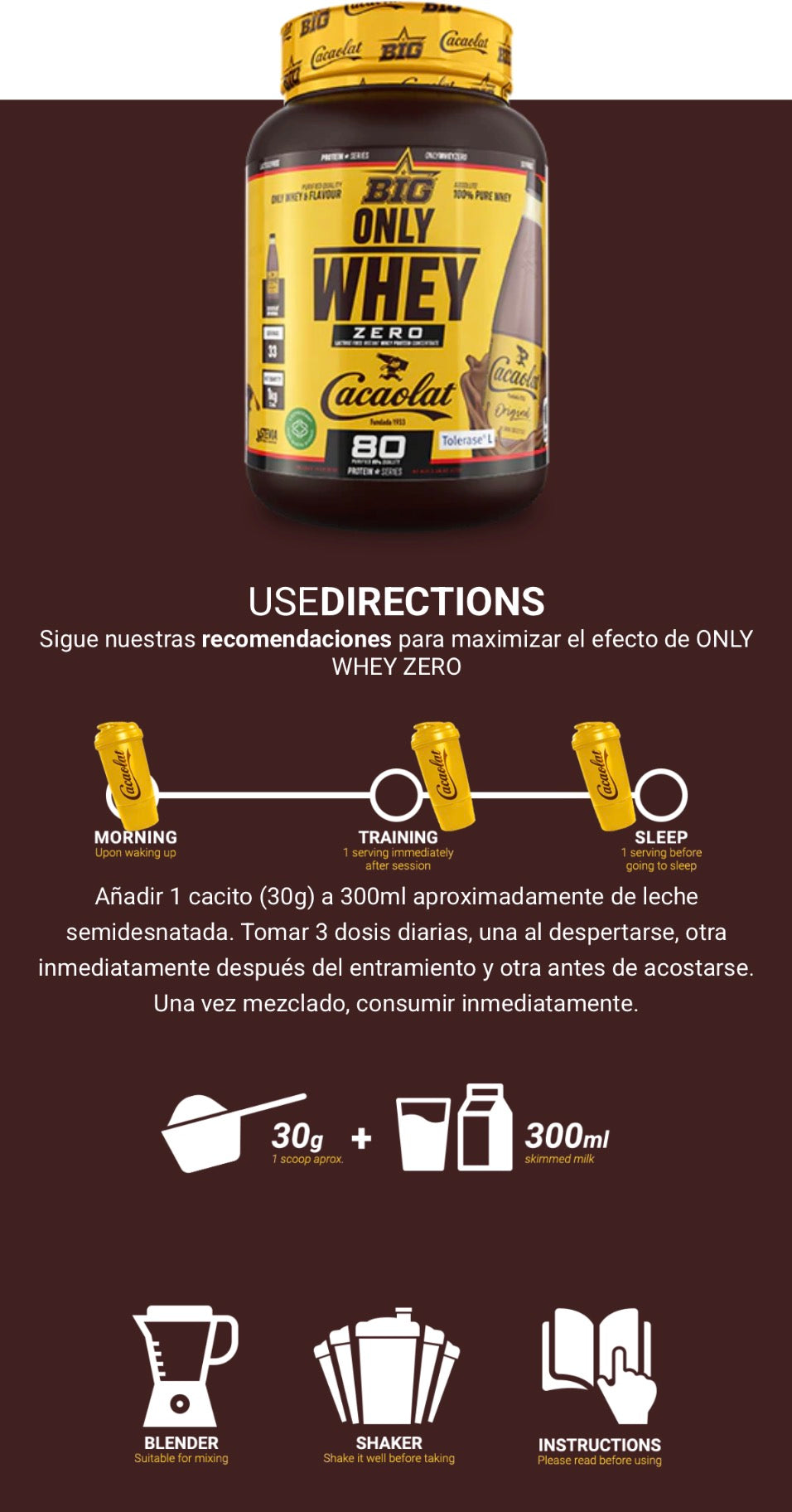 BIG WHEY Zero 1 KG | Cacaolat®