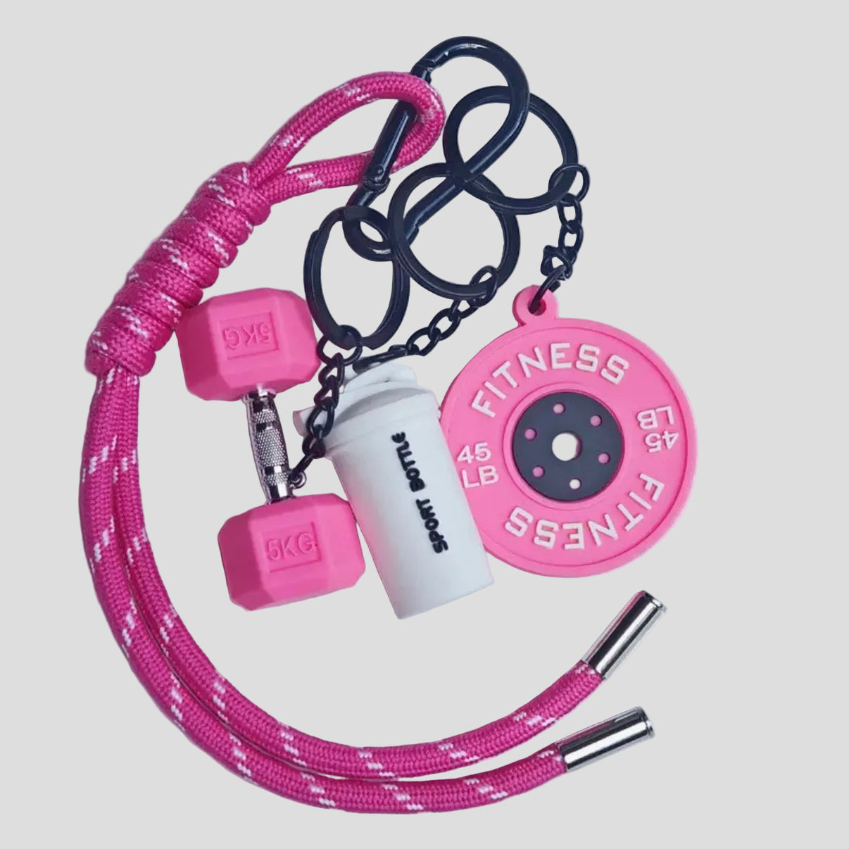 Llavero de 5 piezas rosa