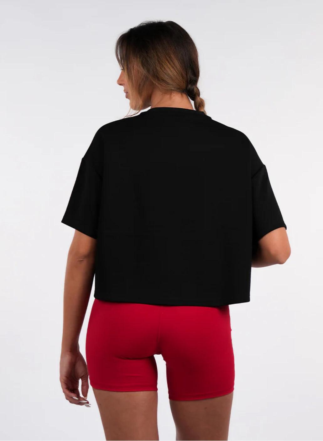Baggy Oversize CrossFit® Crop top black - Unbroken Fitness Shop