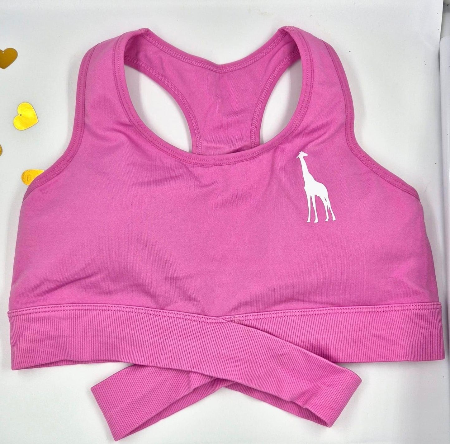 Top Double Vee Girafe pink - Unbroken Fitness Shop