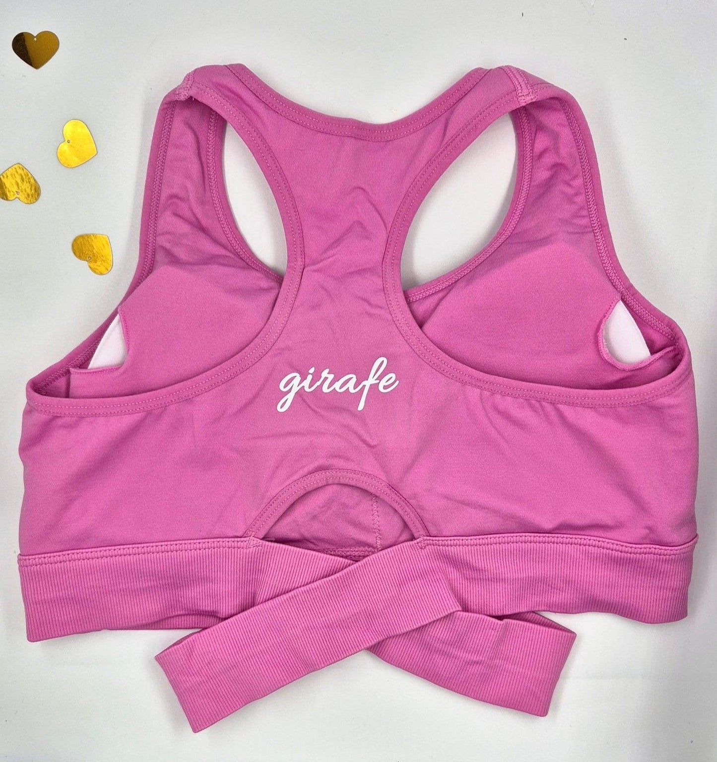 Top Double Vee Girafe pink - Unbroken Fitness Shop
