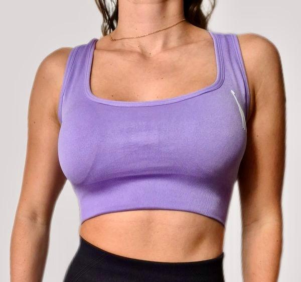 Top Backless Girafe violeta - Unbroken Fitness Shop