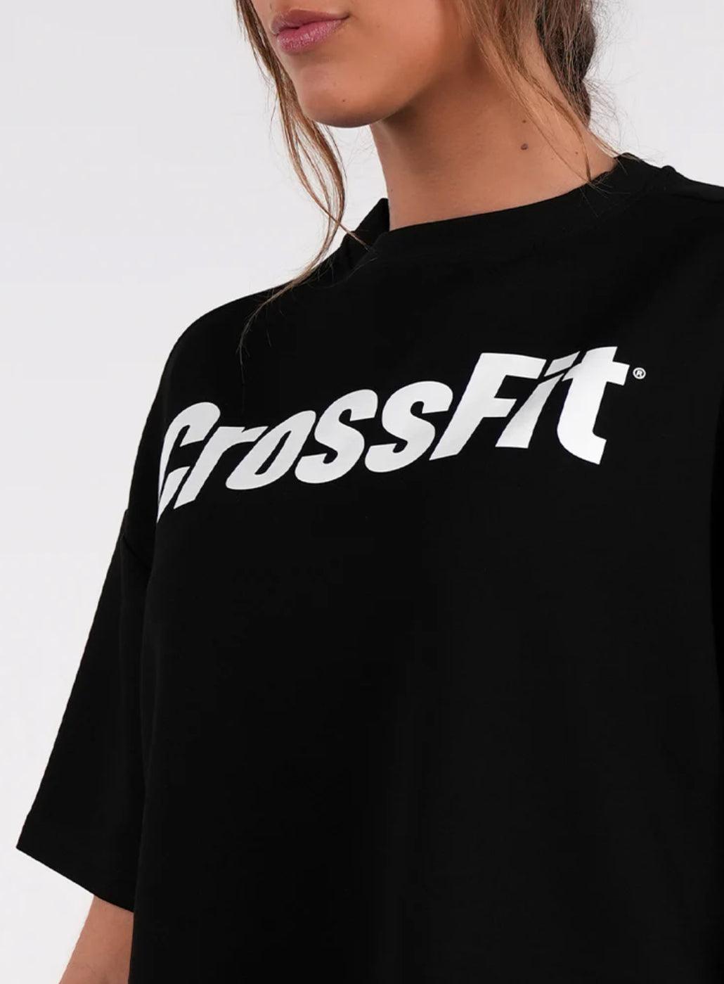 Baggy Oversize CrossFit® Crop top black - Unbroken Fitness Shop