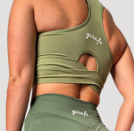 Top Double Vee Girafe green - Unbroken Fitness Shop