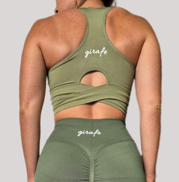 Top Double Vee Girafe green - Unbroken Fitness Shop