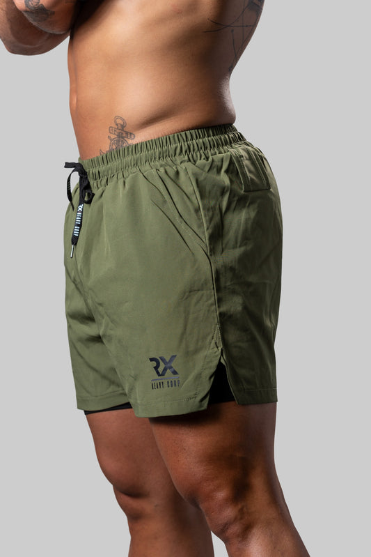 Pantalón corto malla RX verde militar
