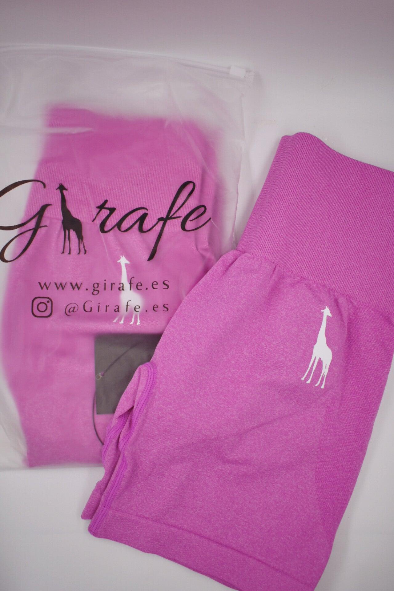 Shorts Push Up Girafe pink - Unbroken Fitness Shop