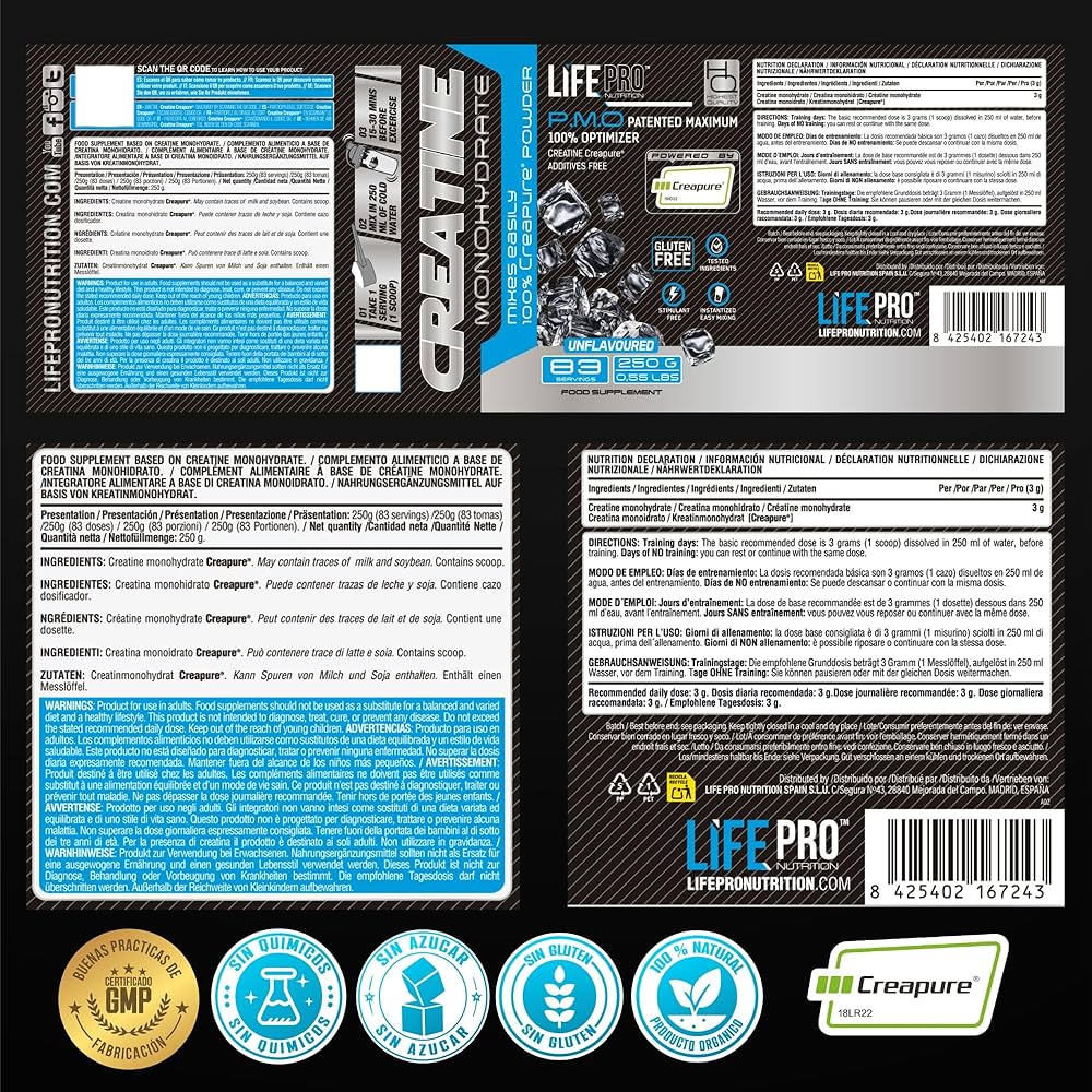 Creatina Life Pro Creapure® 250 g | Neutro