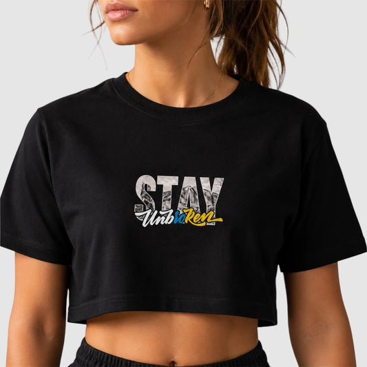 Stay Unbroken crop top oversize | V Aniversario