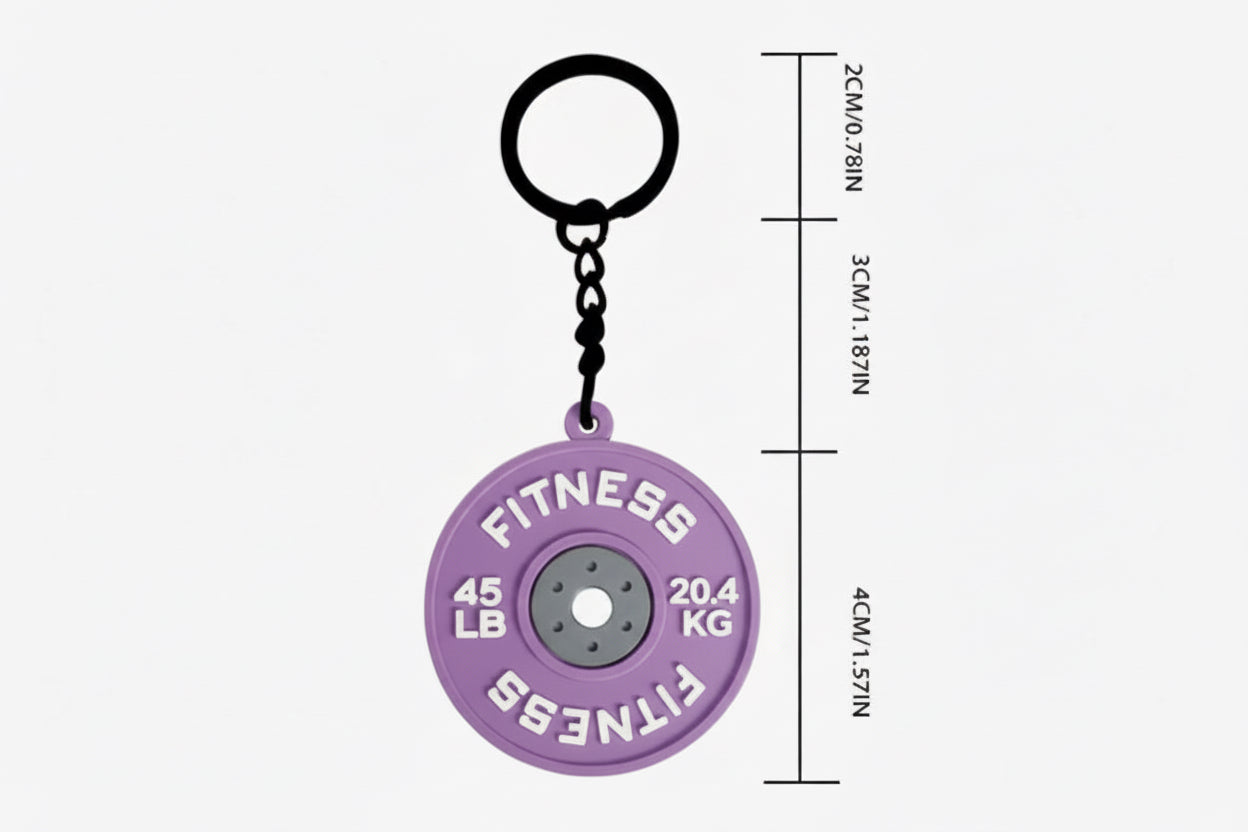 Llavero disco 45 lb violeta