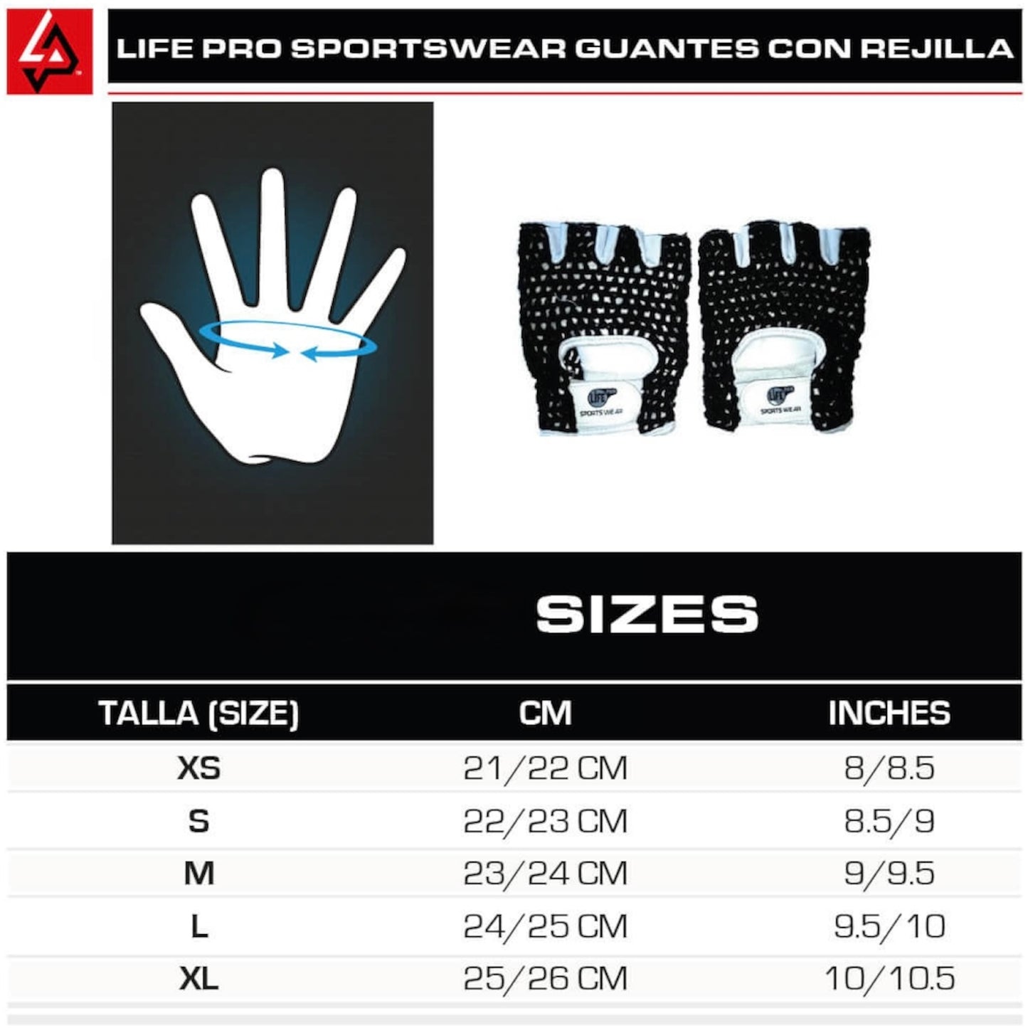 Guantes rejilla
