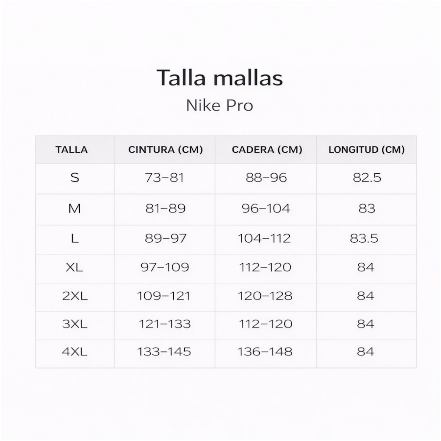 Nike Pro malla larga negro