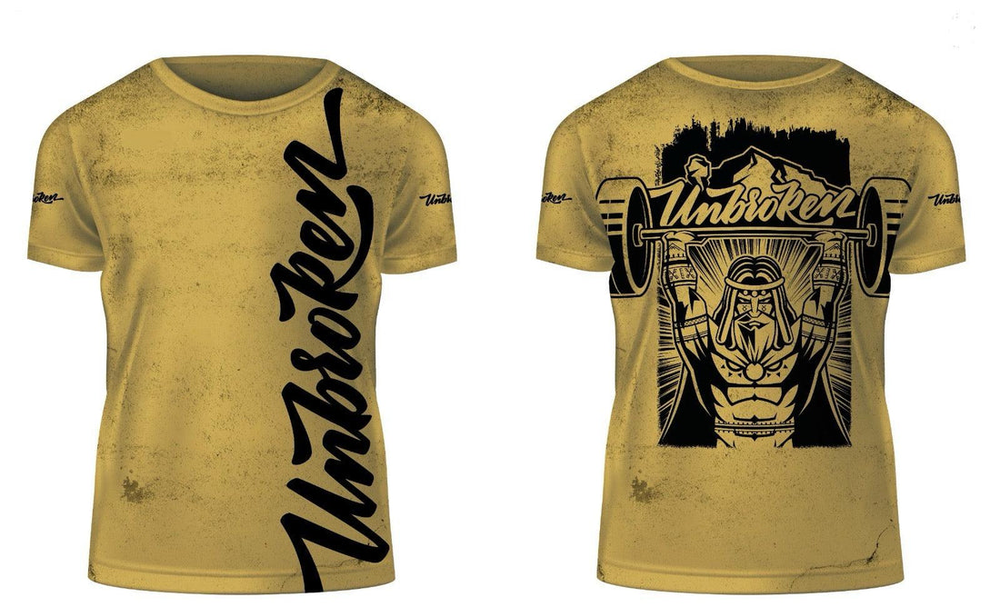 Nueva camiseta Unbroken Guanche gold - Unbroken Fitness Shop
