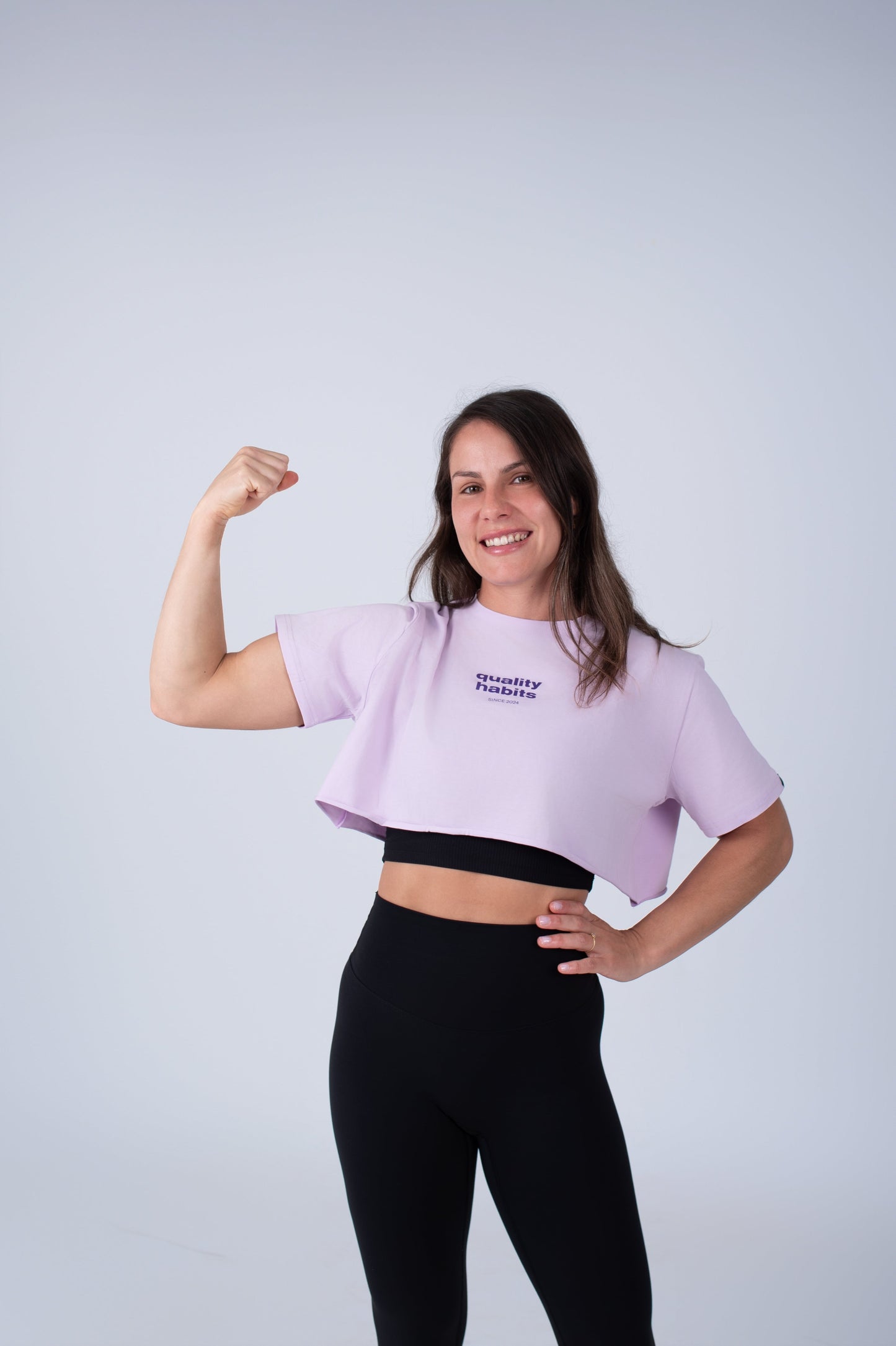 Quality Habits Crop top violeta