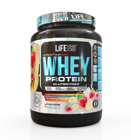 Life Pro WHEY Protein 1 kg | Fresa - plátano - Unbroken Fitness Shop