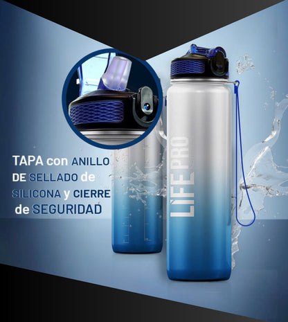Botella Soft Touch 1 L azul