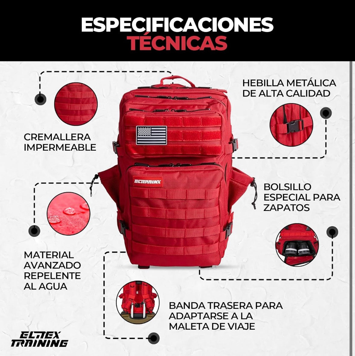 Elitex vermelho V1 All In 45 L