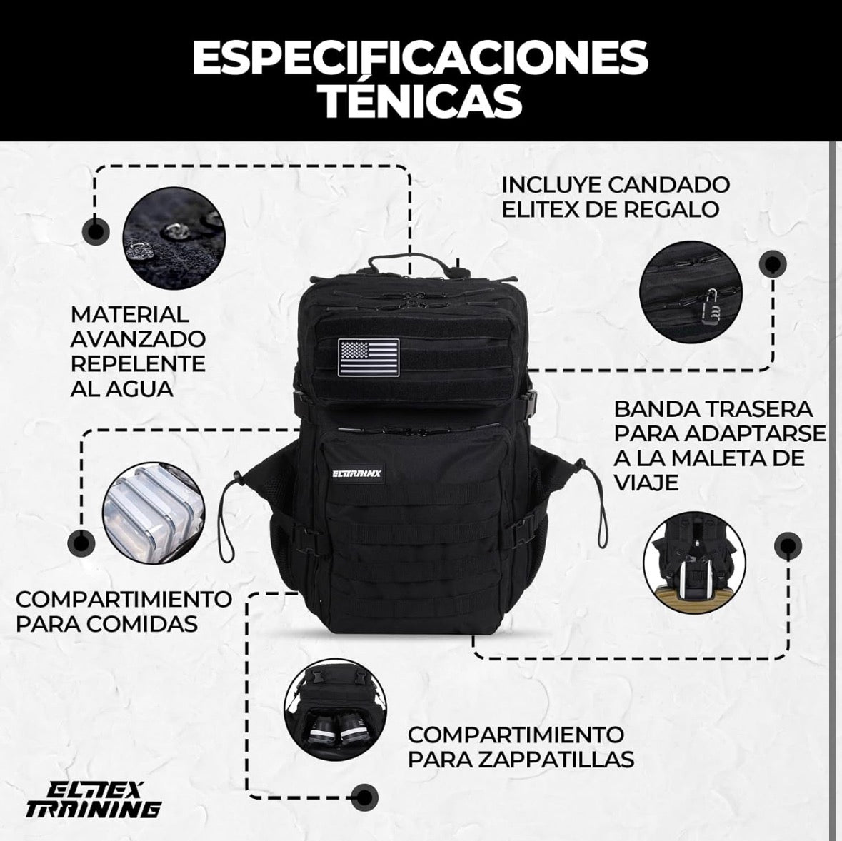 Elitex preto V2 All In 45 L