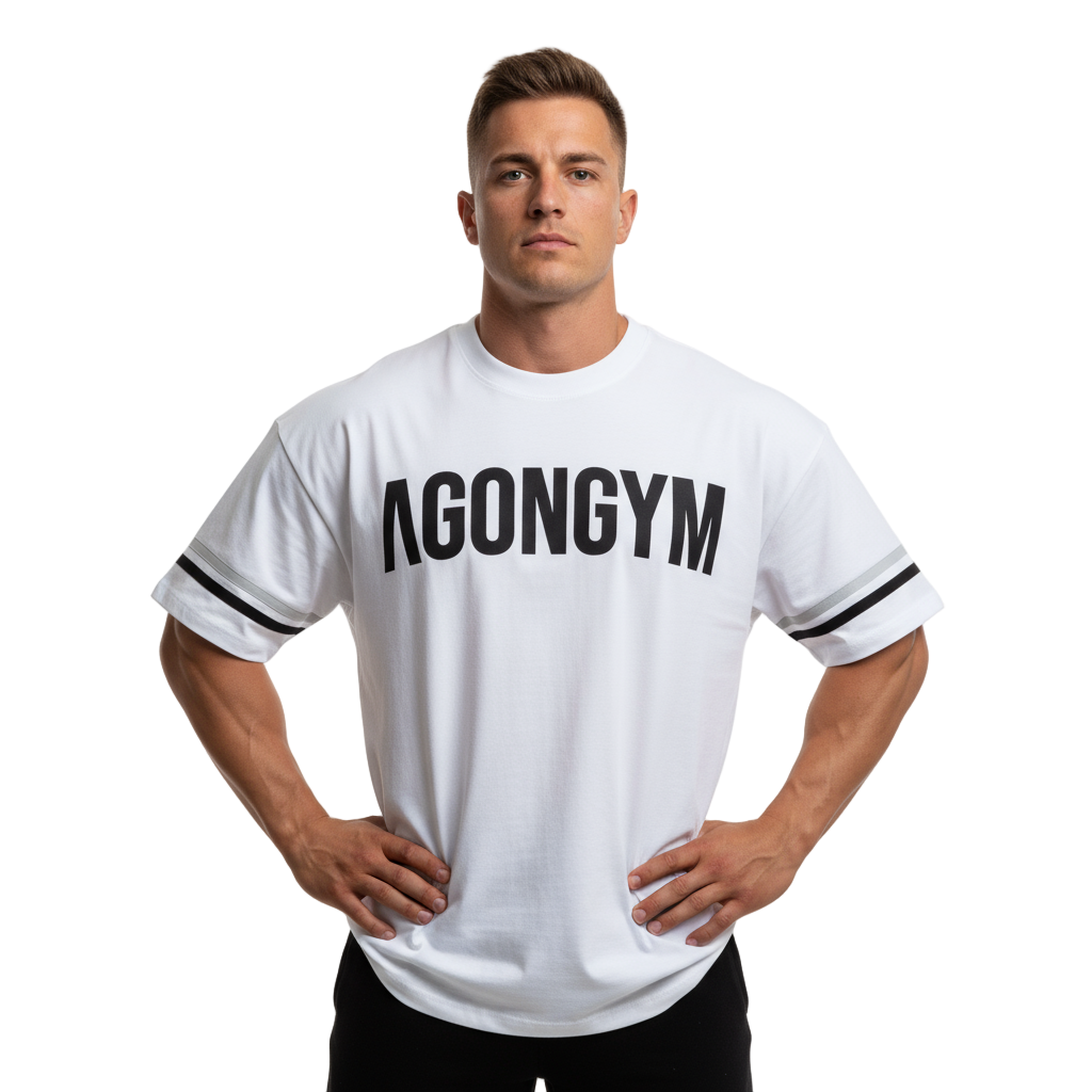 Culturismo oversize branco