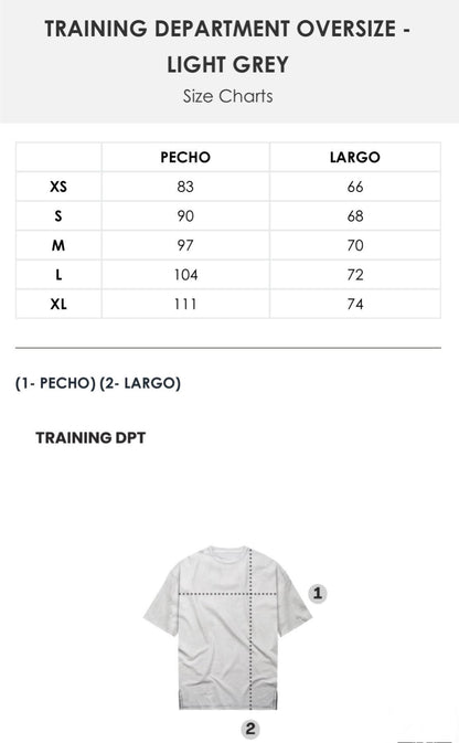 Training Dept. oversize light grey - Unbroken Fitness Shop