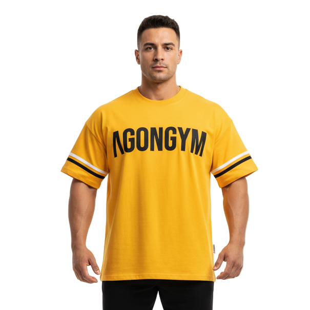 Musculação oversize dourada