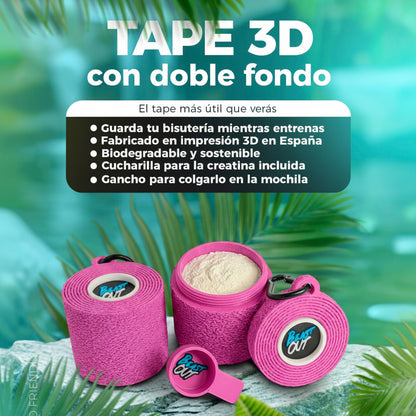 Portaaccesorios Tape 3D rosa