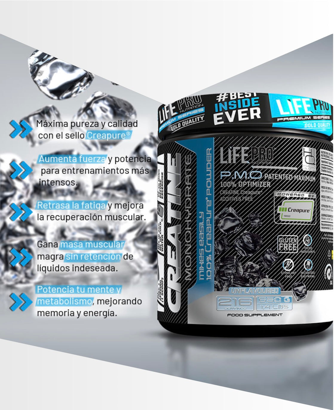 Creatina Life Pro Creapure® 650 g | Neutro