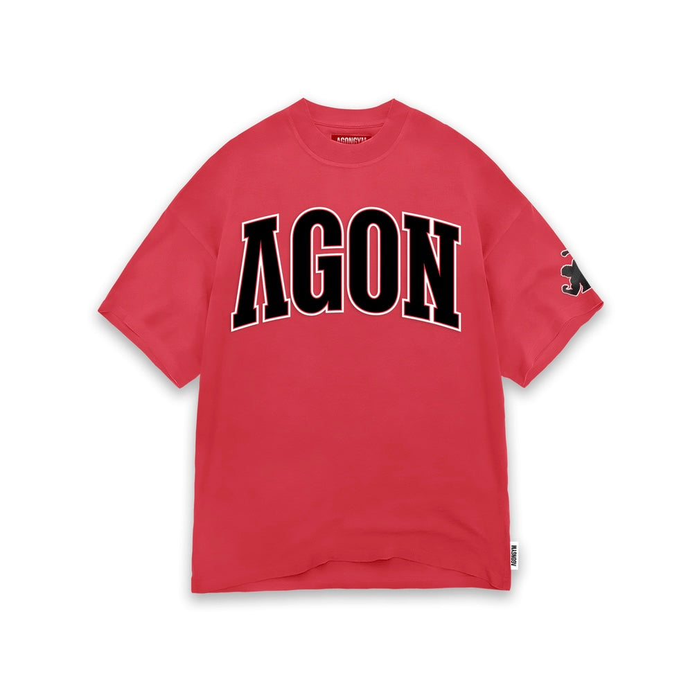 Muscle Giants oversize washed red