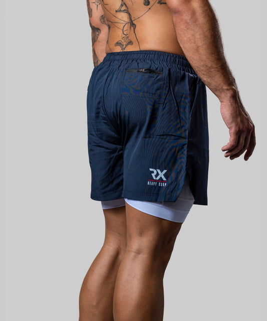 Pantalón corto malla RX azul