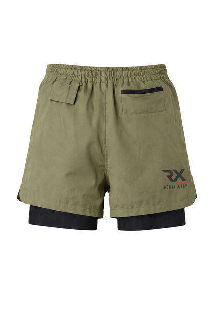 Pantalón corto malla RX verde militar