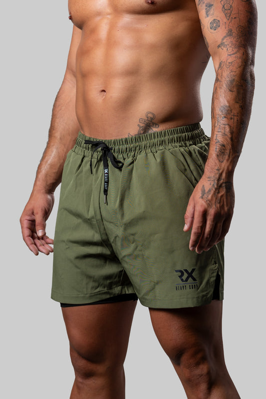 Pantalón corto malla RX verde militar