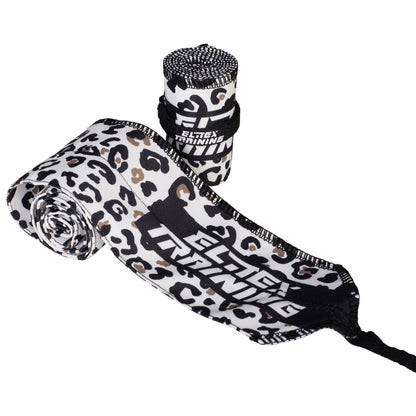 Muñequeras Leopardo blanco