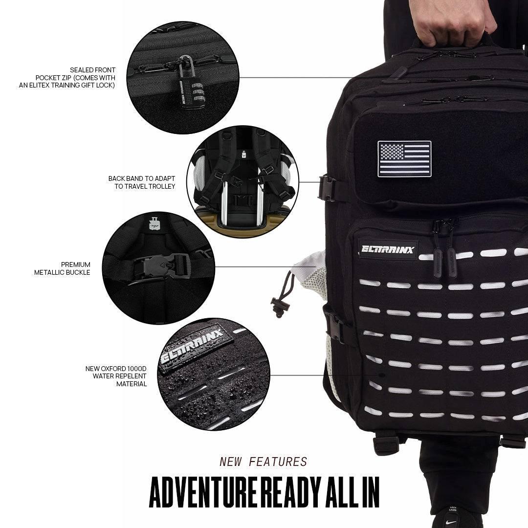 Elitex black white V2 All In 45 L - Unbroken Fitness Shop