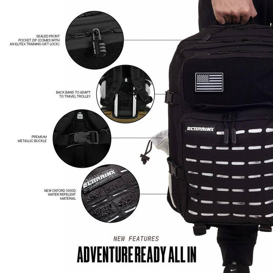 Elitex black white V2 All In 45 L - Unbroken Fitness Shop