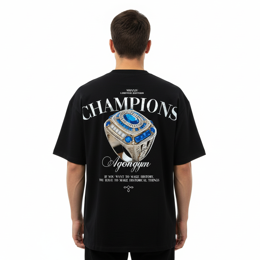 Campeões oversize preto