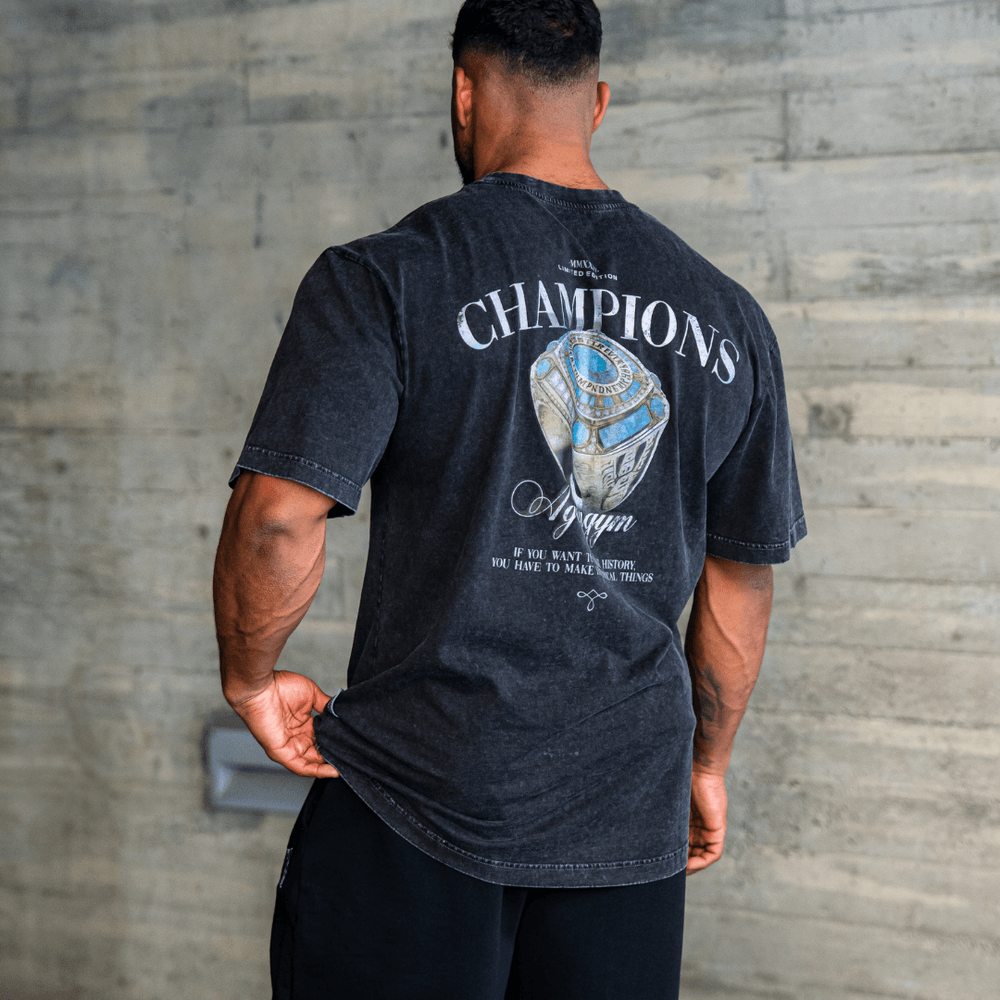 Champions oversize dark washed - Unbroken Fitness Shop