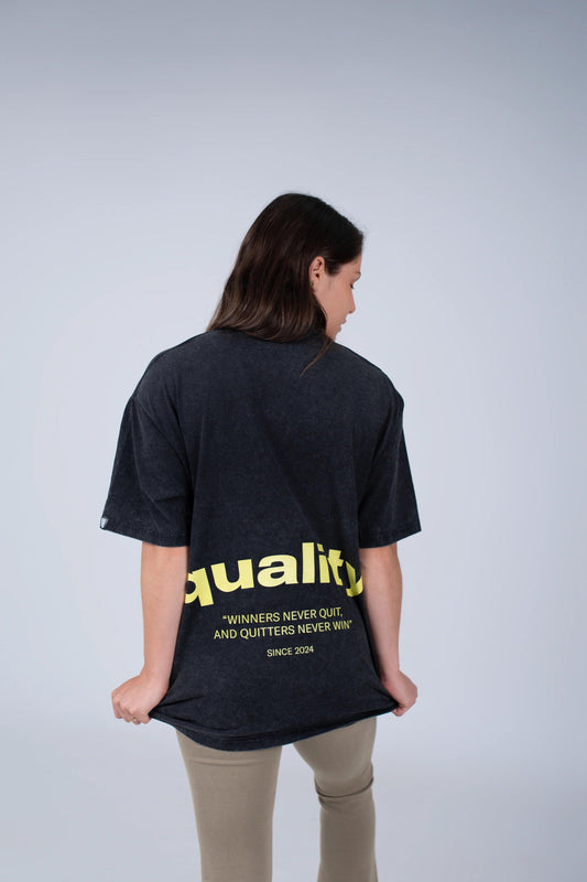 Quality Habits oversize black unisex - Unbroken Fitness Shop