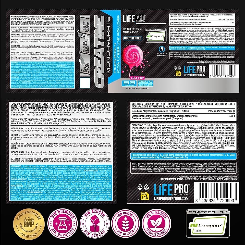Creatina Life Pro Creapure 500 g | Pirulito
