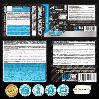 Creatina Life Pro Creapure® 250 g | Neutro