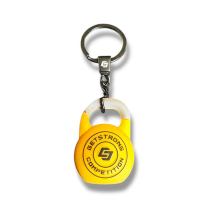 Llavero kettlebel amarillo