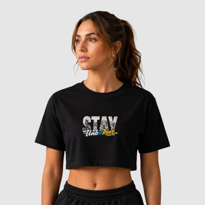 Stay Unbroken crop top oversize | V Aniversario