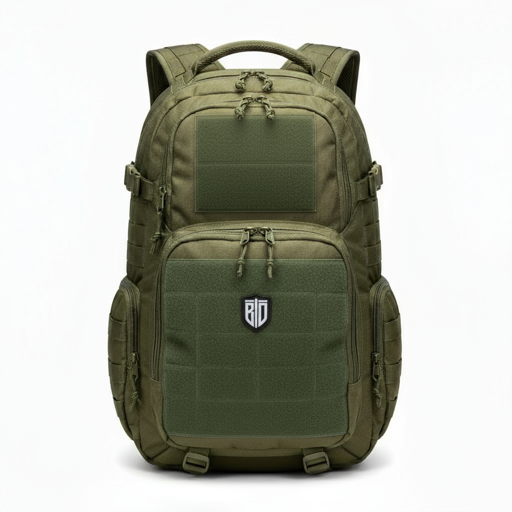 Panel velcro oliva para mochilas