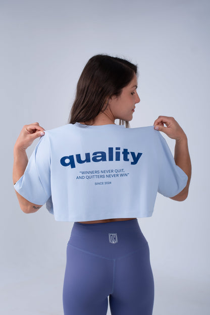 Quality Habits Crop top blue