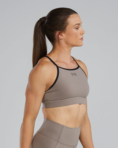 TYR High Neck Sports Bra cinder