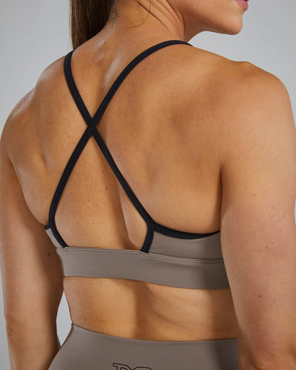 TYR High Neck Sports Bra cinder