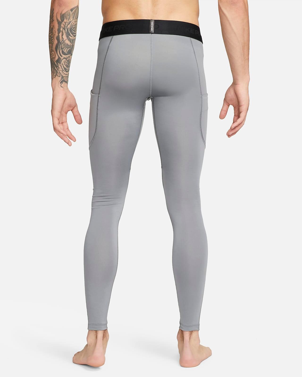Nike Pro malla larga gris - Unbroken Fitness Shop